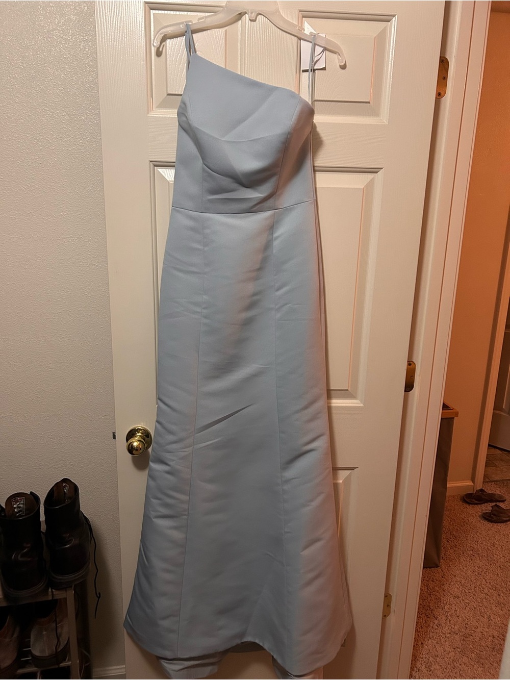 Amsale Cecilia Bridesmaid Dress Ice Blue